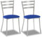 ASTIMESA SCRRAZ Dos sillas de Cocina, Metal, Azul, Altura de Asiento 45 cms