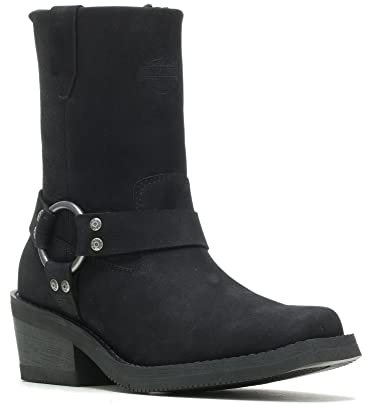 HARLEY-DAVIDSON FOOTWEAR Stivali da uomo Korsen Harness Mid Polf, nero, 38.5 EU
