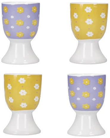 KitchenCraft Lot de 4 coquetiers en porcelaine
