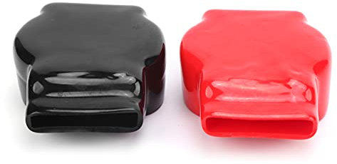 Qiilu Batteriepolabdeckungen, Universal für Auto-Motorrad-LKW, PVC, Rot