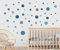 StickerMarket Wandtattoo für Babyzimmer 104 Stück Kreise Punkte Set Polka Tupfen Kita Wandsticker Wandaufkleber verschiedene schöne bunte Farben (Blau - Set)