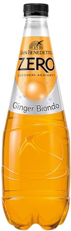 San Benedetto, Bibita Analcolica Gassata al Ginger Biondo Zero, 750 ml, Senza Zuccheri Aggiunti e Senza Calorie, Rinfrescante e Leggera