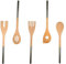 Fackelmann 9983450 Ensemble de 5 Couverts en Bois de hêtre et à Manche en INOX