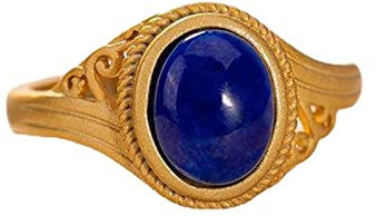 PAIHUIART Ring Ringe Damen Bijouterie Frauen Schmuck Altes Handwerk Hohl Intarsien Lapislazuli Oval Damen Ring Offen Chinesischer Stil Vintage Exquisite Schmuck Resizable Blau