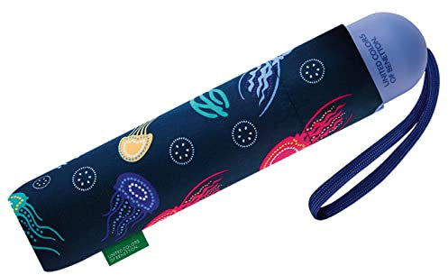 Benetton Super Mini Kinder-Taschenschirm mit Handöffner - Jellyfish