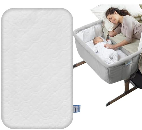 Pinkfairy Deluxe Crib Mattress Compatible Bedside Toddler Deluxe Soft & Cushy Next2Me 83x50x5 cm Wash Cover | Made In UK - Fast Dispatch