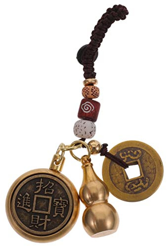 BESPORTBLE Schlüsselanhänger Buddha- Feng Shui Auto-hängeornament Glücksbringer Schlüsselring Anhänger Anhänger Messing Reisen Handtasche Knoten