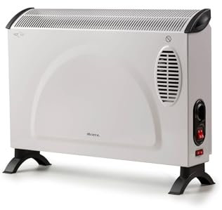 Ariete 8210 Termoconvettore, 800W-200W, 3 livelli di potenza, Termostato regolabile, Protezione da surriscaldamento, Silenzioso, Risparmio energetico, Ventola turbo, Bianco