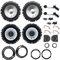 Kit 6 altoparlanti Alpine casse con adattatori per installazione compatibili con Fiat Panda 2003-2012