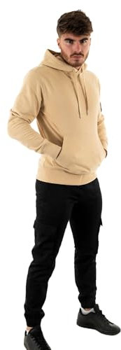 Calvin Klein Jeans Herren Hoodie Badge Hoodie mit Kapuze, Beige (Warm Sand), S