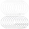 Abaodam 24 PCS Clear Plastic Shower Curtain Rings, Bath Drape Loop Easy Snap Closure Shower Curtain Hooks for Bathroom Shower Window Rod
