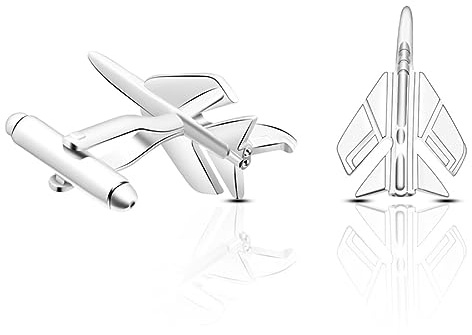 YAHOYA Kupfer Krawattenklammer Mode Flugzeug Styling Manschettenknöpfe Herren Metall Airplane Manschettenknöpfe Für Herren Lepton Plane Design Manschettenknöpfe