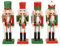 SHATCHI 25cm Red/Green Wooden Christmas Nutcrackers - 4pcs Set - Soldiers King Drummer Puppet Figurines Home Decoration Ornament