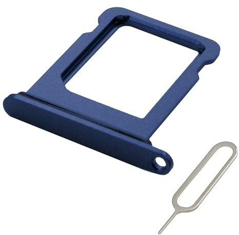 MMOBIEL SIM Card Tray Compatible with iPhone 12 mini – SIM Slot Tray Holder – SIM Holder Replacement – Incl. SIM Card Removal Tool And Waterproof Rubber Seal Ring - Blue