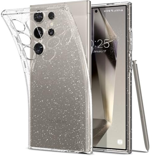 Spigen Liquid Crystal Hülle Kompatibel mit Samsung Galaxy S24 Ultra -Glitter Crystal Quartz