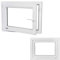 Finestra su VEKA Premium Profile – Finestra in plastica bianca per garage, finestra del giardino, finestra della cantina, 100 x 90 cm, 3 vetri – DIN sinistra – funzione girevole