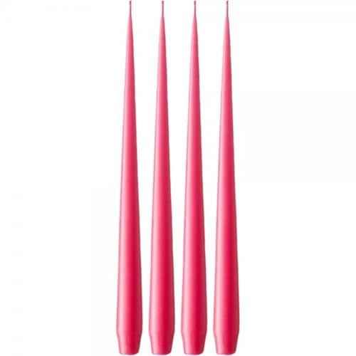 [W] [W0526] Taper candles, Box, 32cm, 4 Stück, 41/2 deep pink [SET4]