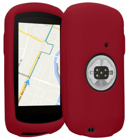 kwmobile Silikon Hülle für Garmin Edge 1040/1040 Solar - GPS Fahrrad-Computer Schutzhülle, Weiches Navi Case, Silikonhülle in Bordeaux