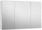 VASAGLE Spiegelschrank, Badezimmerschrank, Aufbewahrungsschrank mit 3 Türen, fürs Badezimmer, 15 x 90 x 60 cm, mit verstellbaren Regalebenen, modern, weiß BBK032W01