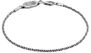 HG HAZE & GLORY Armband Herren aus 925 Sterling Silber, Schmuck Männer, Silber mit Anhänger oxidiert, Palme, Paradise, 1823 cm