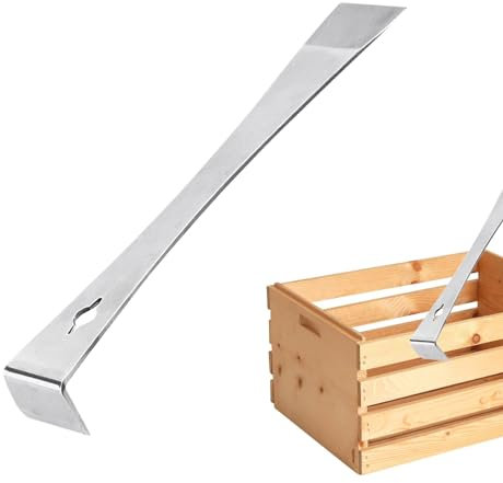 Barra de palanca de acero inoxidable, extractor de clavos de bolsillo de acero inoxidable, barra plana de metal, barra de palanca de bolsillo, práctica herramienta de extracción de cuña para quitar