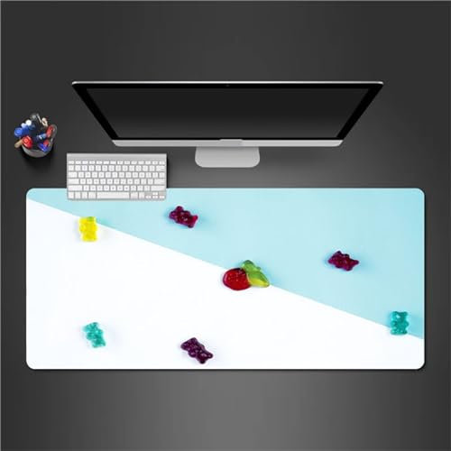 Tapis de Souris,1200x600x3mm Tapis de Souris Gaming XXL Bonbons géométriques Tapis Souris,Base en Caoutchouc Antidérapant Tapis Gamer avec à Bords Cousus pour Les Jeux Travail Bureau Domicile