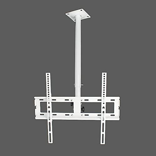 Hanging TV Ceiling Mount, Tilt and Swivel, Fits Up to 55 Inch TVs, with Loading 77 Lbs, Easy to Assemble, White TV Mount (3m) ()