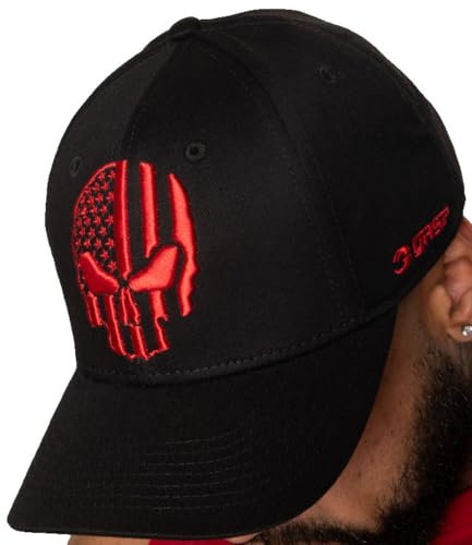GASP Relentless Cap Bodybuilding Baseball Cap (DE/NL/SE/PL, Alphanumerisch, S, M, Black-Red)