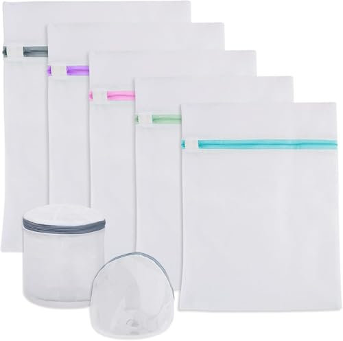 MINISOISO Wäschenetz für Waschmaschine,7PCS Wäschesack für Waschmaschine Set,Wäschesack Wäschebeutel mit Reißverschluss, Wäschebeutel für FeinwäSche, MäNtel, Bluse, Schuhe, Socken, Babykleidung Usw