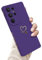 Newseego Custodia per Samsung Galaxy S25 Ultra, Custodia per Telefono con Motivo Cuore d'Amore Morbido Silicone Liquido Flessibile Antiurto Protettivo Bumper Cover per Samsung Galaxy S25 Ultra-Viola