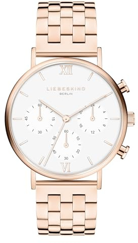LIEBESKIND Berlin Damen Armbanduhr LT-0497-MC Edelstahl in IP Roségold am Edelstahlband