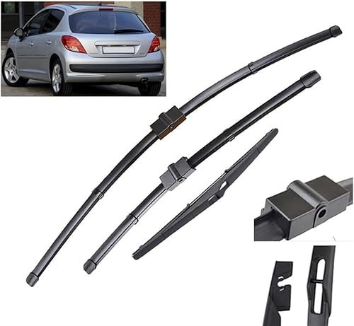 Escobilla Kit de Alto Rendimiento, Fácil Instalación, Hojas Planas Originales,para Peugeot 207 Hatchback 2006-2014,26in+17in+16in