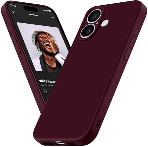 BEZ Coque pour iPhone 17, Mince Souple Silicone Étui Housse, Protection Contre Les Chocs de la Chute, Slim Cas de Choc pour iPhone 17, Rouge Foncé
