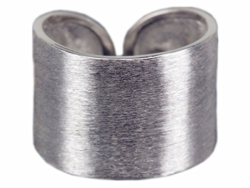 NicoWerk PREMIUM Silberring aus 925 Sterling Silber - Breiter Bandring verstellbar - Damen- und Herrenring - Schlichtes und mattes Design - Geschenkverpackung - Schmuck - Designed in Germany - SRI195