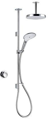 Mira Showers Mode Dual Digital Shower Ceiling Fed Pumped for Gravity 1.1874.010 - White Chrome