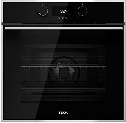 Teka HLB 840 P - Horno Pirolítico Multifunción SurroundTemp de 60 cm, Sistema de Limpieza DualClean, Touch Control, Sistema Guía Plus-Extension, Color Cristal Negro con Marco