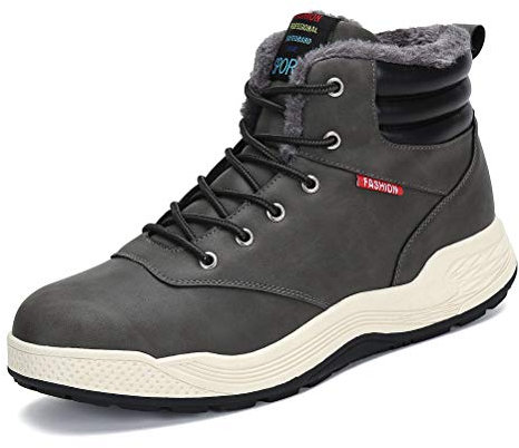 Dannto Bottes Hiver Hommes Chaussures d'hiver Mixte Adulte Doublure Chaude Botte de Neige Fourrée imperméables Botte d'hiver Hiver Antidérapage Femme (Gris,44)
