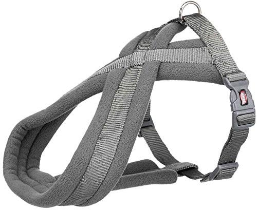 TRIXIE Premium Touren-Geschirr für Hunde, Luxury Comfort, Graphitgrau, L–XL, Tierfreundliche Polsterung und Tierschutzkompatibilität