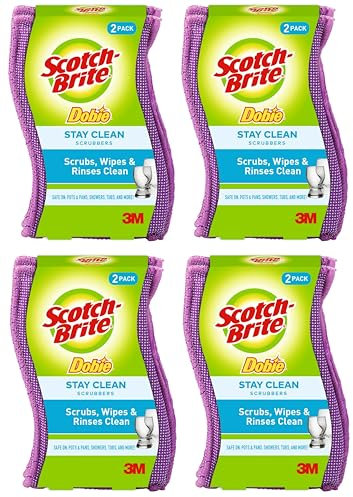 8 Pack Scotch Brite Stay Clean Scrubber