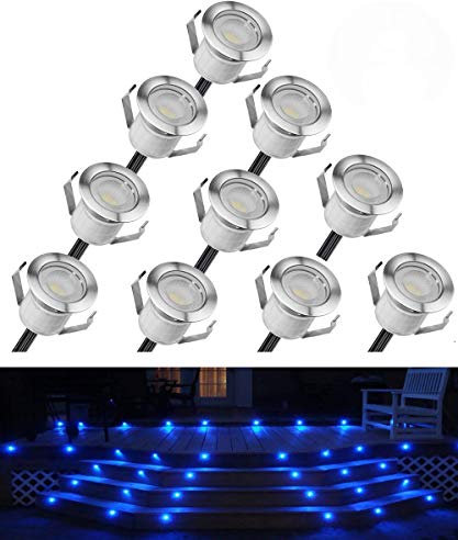 10er Set LED Bodeneinbauleuchte Spotlight Aussen Ø30mm DC12V 0.6W Einbaustrahler LED