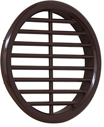 La Ventilazione T6M Rejilla de ventilación redonda de ABS marrón empotrable Diámetro 68 mm
