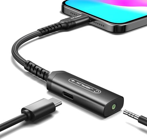 JSAUX Adaptador de auriculares USB C y carga, tipo C a conector jack de 3,5 mm, adaptador de audio USB-C 2 en 1, para Samsung S21/S20/S20+/S20 FE/Note 20/Note10/A80, Huawei P40/P30/P20/Mate40/Mate 30