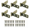 HJGarden 6PCS Bronze Hinge Vintage Narrow Flap Hinges Furniture Link Piece Small Hinge for Doors Windows Cabinet Cupboard Wardrobe Wooden Boxes Jewelry Case