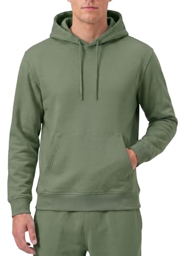 RIPT Men's Fleece Pullover Hoodie Soft Cotton Blend Kangaroo Pocket Casual | Drawstring, Long Sleeve, Gym,Loungewear, Hooded Sweat Top, Warm, Elastic Ribbed Cuff & Hem, Durable Stitching, Brushed Fleece