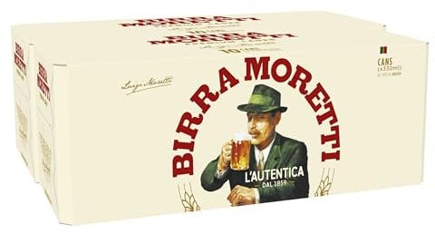 Birra Moretti Lager Beer, 330 ml (Pack of 20)