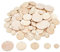 nbeads 96 Stück 5 Größen Naturholz Kreise Kleine Holzanhänger Unfertige Runde Holzscheiben Kreise Chips Anhänger Mit Löchern Runde Holzscheiben Zum Basteln DIY Malen Party Geburtstagsdekoration