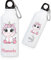 Bouteille d'eau pour enfants personnalisée avec nom - Bouteille d'eau en acier inoxydable - Cadeaux pour enfants personnalisés - Bouteilles thermiques de 500 ml - Différents modèles (UNICORNE BÉBÉ)
