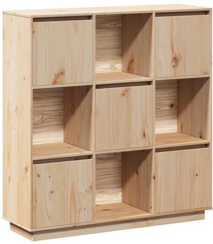 vidaXL Highboard Sideboard Kommode Schrank Anrichte Beistellschrank Mehrzweckschrank Holzschrank Hochschrank 110,5x35x117cm Massivholz Kiefer