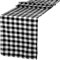 Buffalo Check Collection Buffalo Plaid Tischläufer 35,6 x 274,3 cm klassischer Bauernhaus-Büffelkaro Tischläufer schwarz und weiß Hochzeit Tischläufer für Thanksgiving Weihnachtsdekorationen