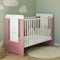Kids Collective Babybett Gitterbett mit Kleine Prinzessin Gravur 60x120 höhenverstellbar | herausnehmbare Sprossen weiß pink Mädchen Made in Europe | von Geburt bis 3. Lebensjahr